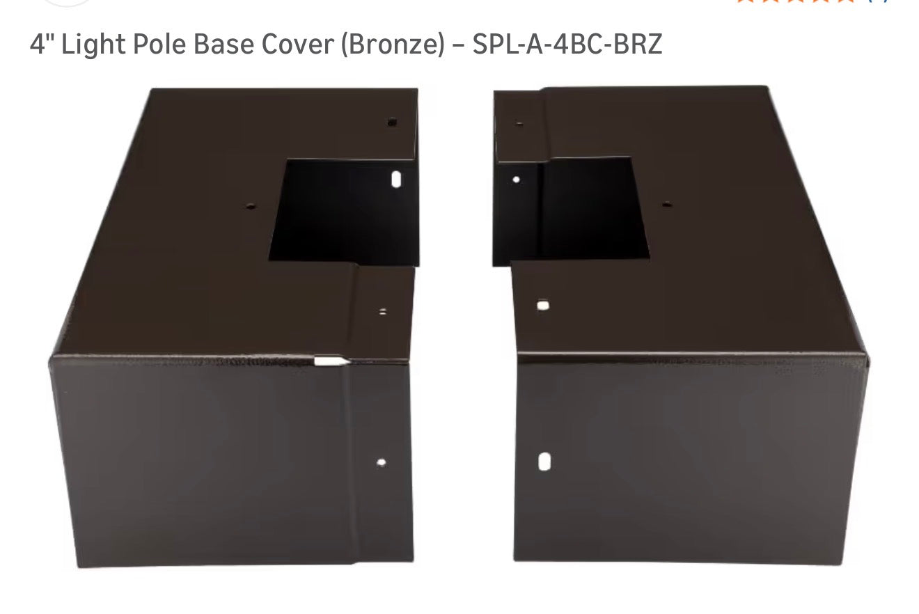 Light pole base plate cover