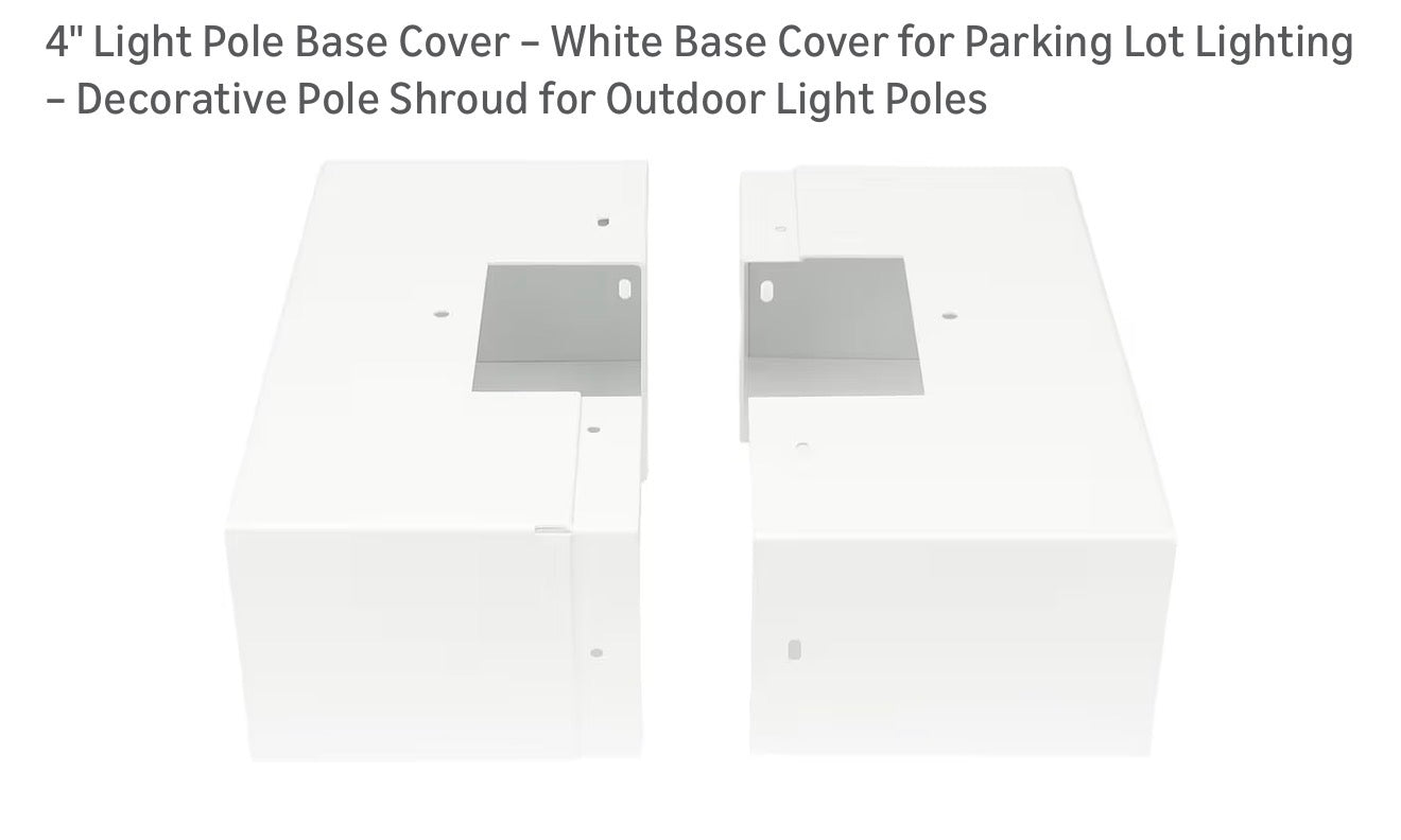 Light pole base plate cover