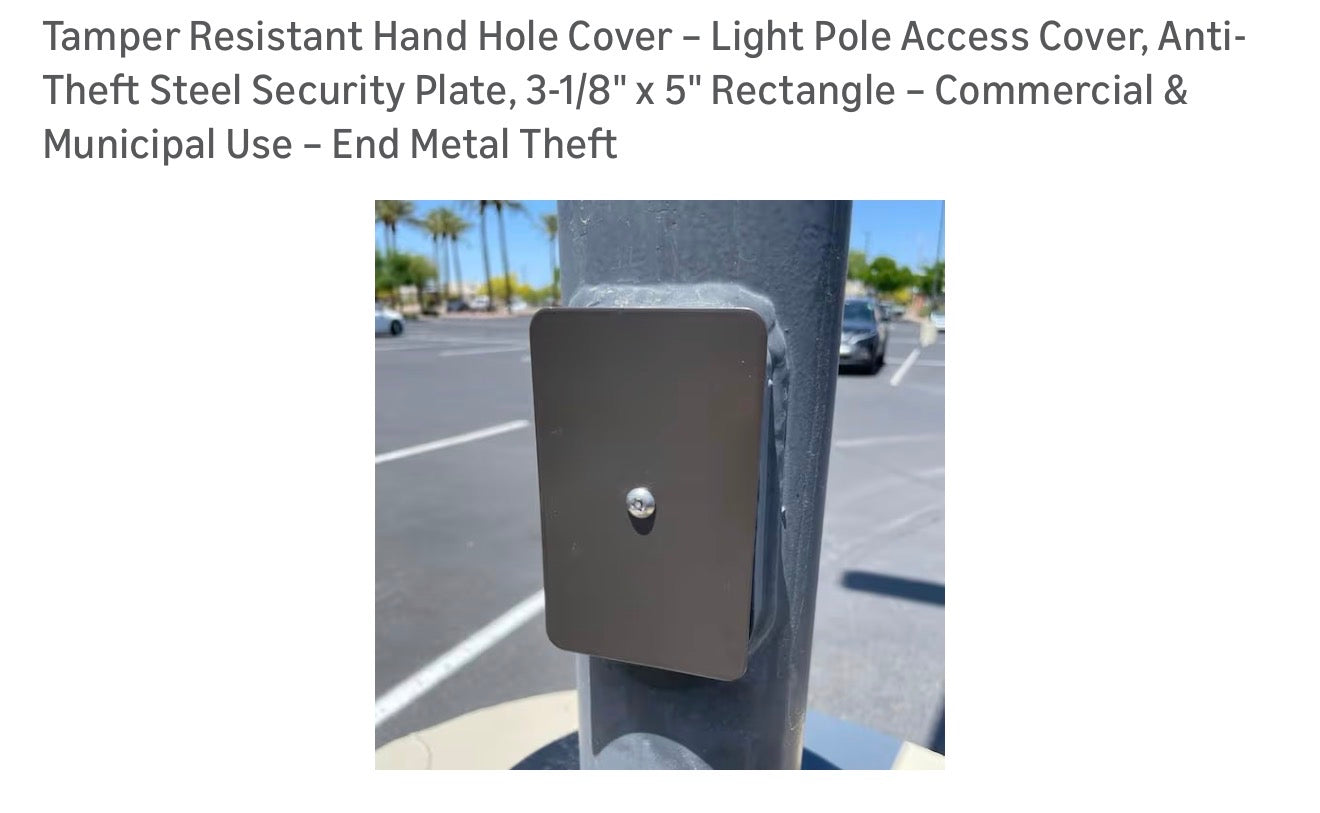 Light pole hand hole cover